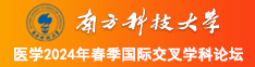 日逼视频国产南方科技大学医学2024年春季国际交叉学科论坛